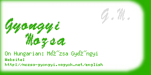 gyongyi mozsa business card